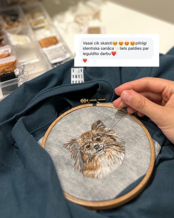 Personalizēts džemperis ar tava dzīvnieka izšuvumu (13cm)